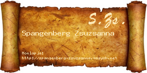 Spangenberg Zsuzsanna névjegykártya